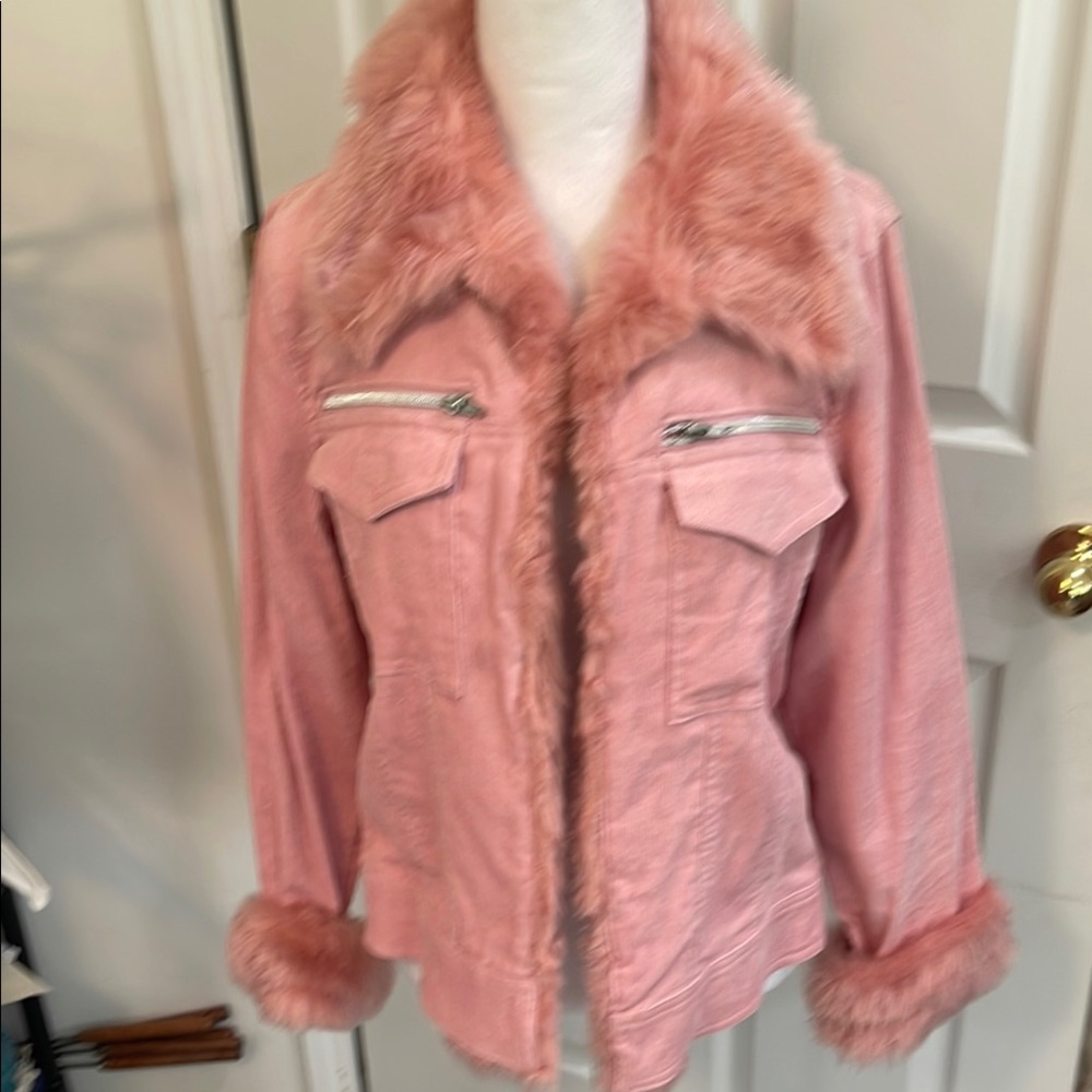 Pink Platinum Women's Pink Faux Fur Jacket
